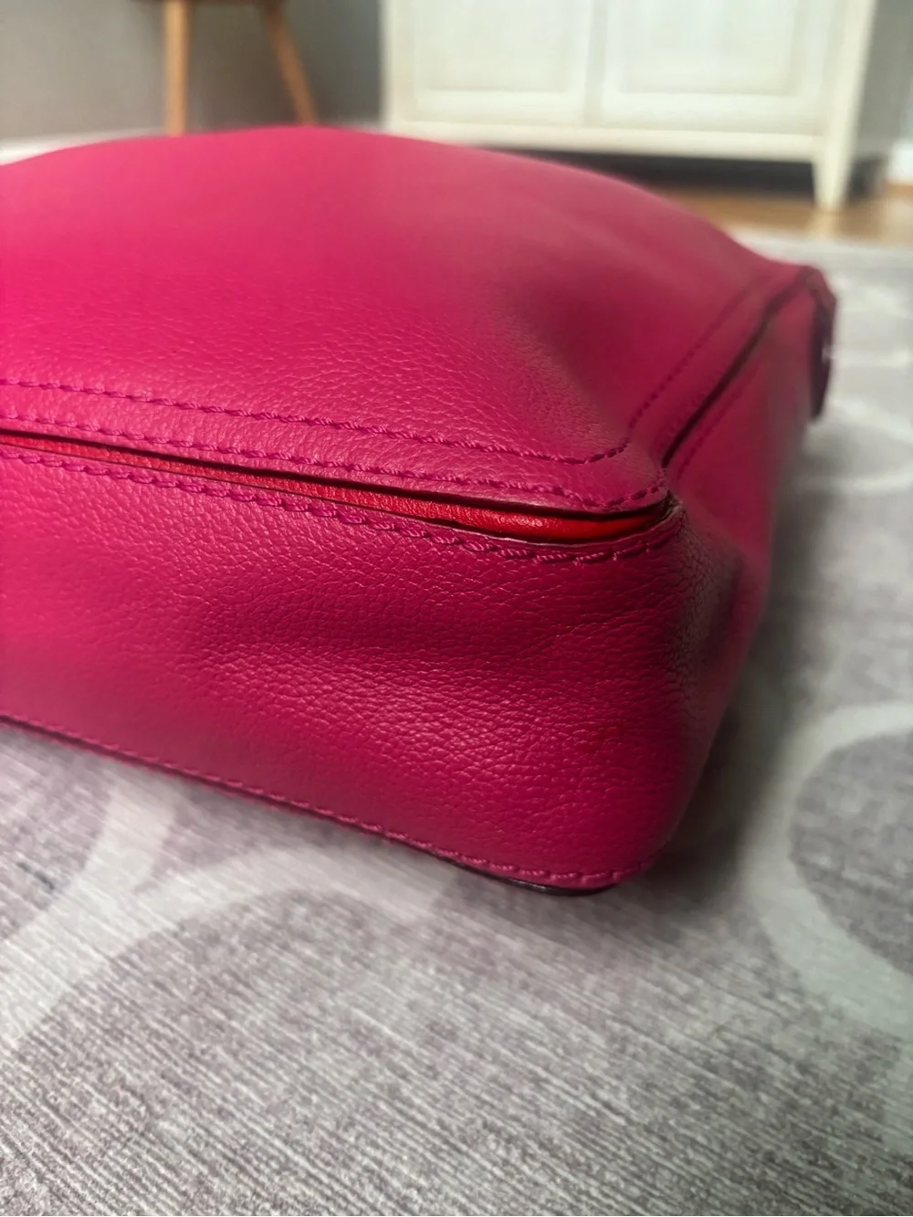 Kate Spade Pink Soft Pebbled Leather Hobo Shoulder Bag